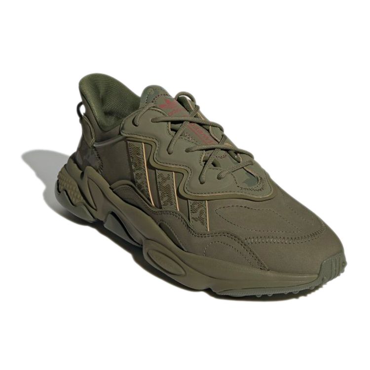 Adidas Originals Ozweego Fabric Synthetic Leather Round Toe Lace-Up Slip-Resistant Durable Low-Top Lifestyle Casual Shoes Unisex sneaker GY9020