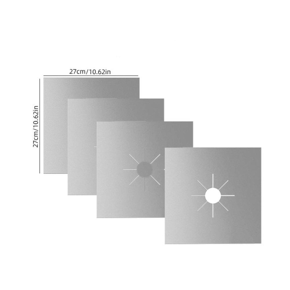 1/3/4pcs 5-Hole Gas Stove Pad Non Stick Reusable Stovetop Protector Anti-dirty Oil-proof Cooker Cover Liner Cleaning Pad