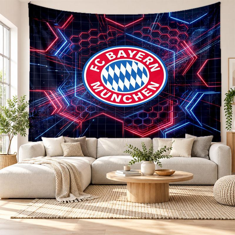 Arazzo da Parete Bayern Monaco, Appeso a Parete in Tessuto Morbido, Sfondo Decorativo per Camera da Letto Arte Murale per la Casa