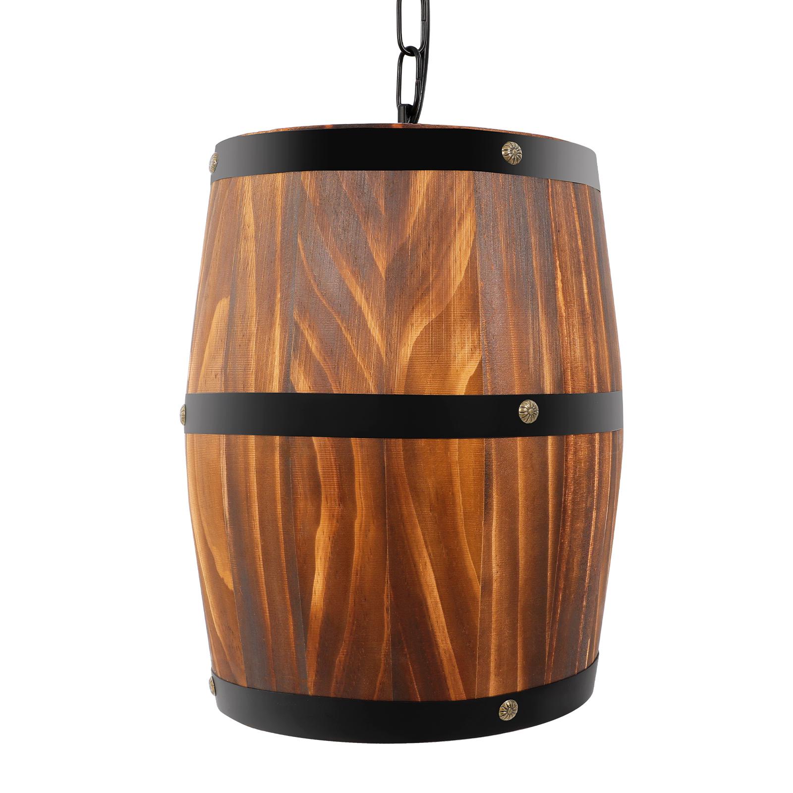 

Industrial Wine Barrel Chandelier Light, Vintage Wood Pendant Lighting for Kitchen Island, Bar, Cafe, Bedroom коричневый