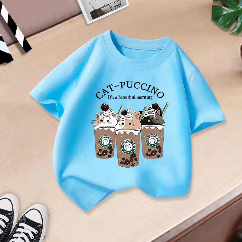 Kid T Shirt Printed Children T-shirt Kids 100% Cotton Clothes Tops 2-13Y Loose-fit Casual Crew Neck Short-sleeve T-shirt
