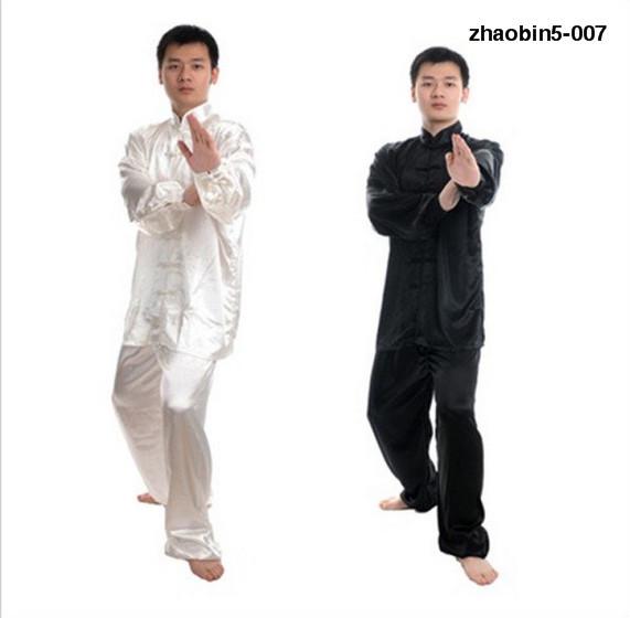 Premium Cotton-Silk Tai Chi Suit: Unisex Long Sleeve Stand Collar for Martial Arts & Morning Exercise