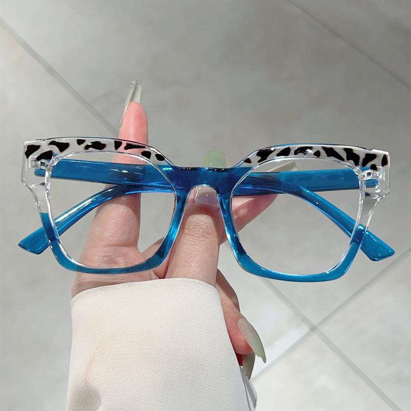 Glasses Eyeglass Frame Blue Computer ~6.0 Spectacle with Screen Blocking Rectangular Oversized Trending 0 Square Light women's reading glasses