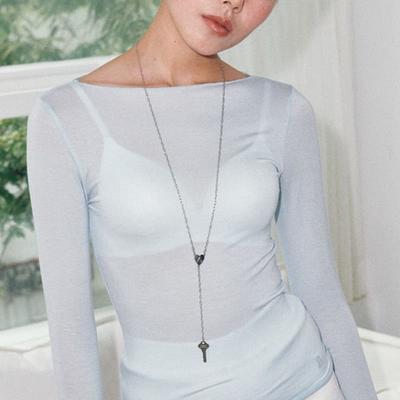 August Harmony Small Key Y-Drop Necklace / 2color
