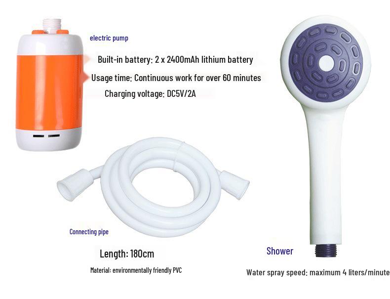 Electric Shower Head for Pet and Outdoor Camping Bathing