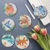 8-piece DIY Marine Animal Print Diamond Art Painting Coasters Wooden Coasters Living Room Office Bar Restaurant