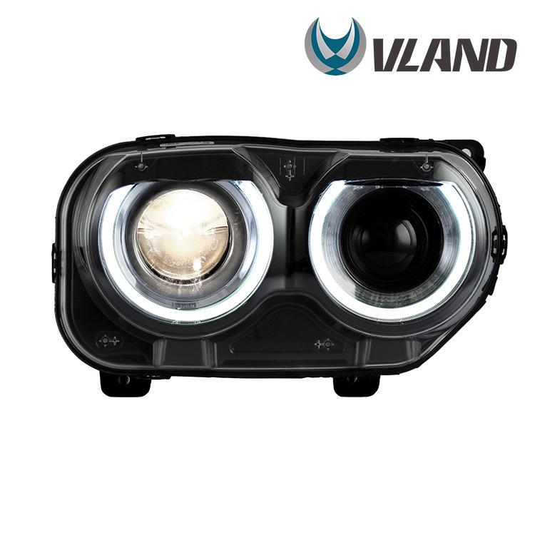 

LED Headlight Assembly for Dodge Challenger with Daytime Running Lights