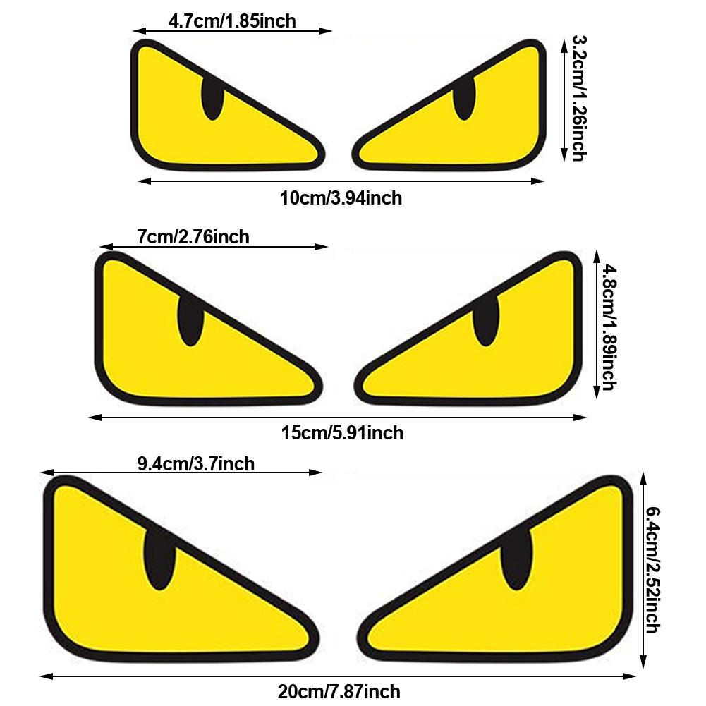 2Pcs Motorcycle Devil Eye Sticker Waterproof Helmet Sticker for Motorbike Car Window Body Decoration Stickers Decals Vinyl