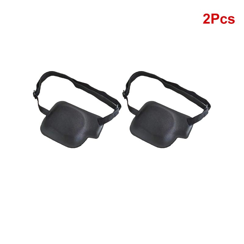 1/2/3/4/5PCS Black Single Eye Patch Adjustable 3D Foam Groove Eyeshades For Lazy Eyes Medical Use Concave Eye Patch