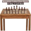 Games Wooden Chess Table Chess Checkers and Backgammon 3 In 1 Combo Game Table Furniture Set for Home Recreation 25 X 25 Compac
