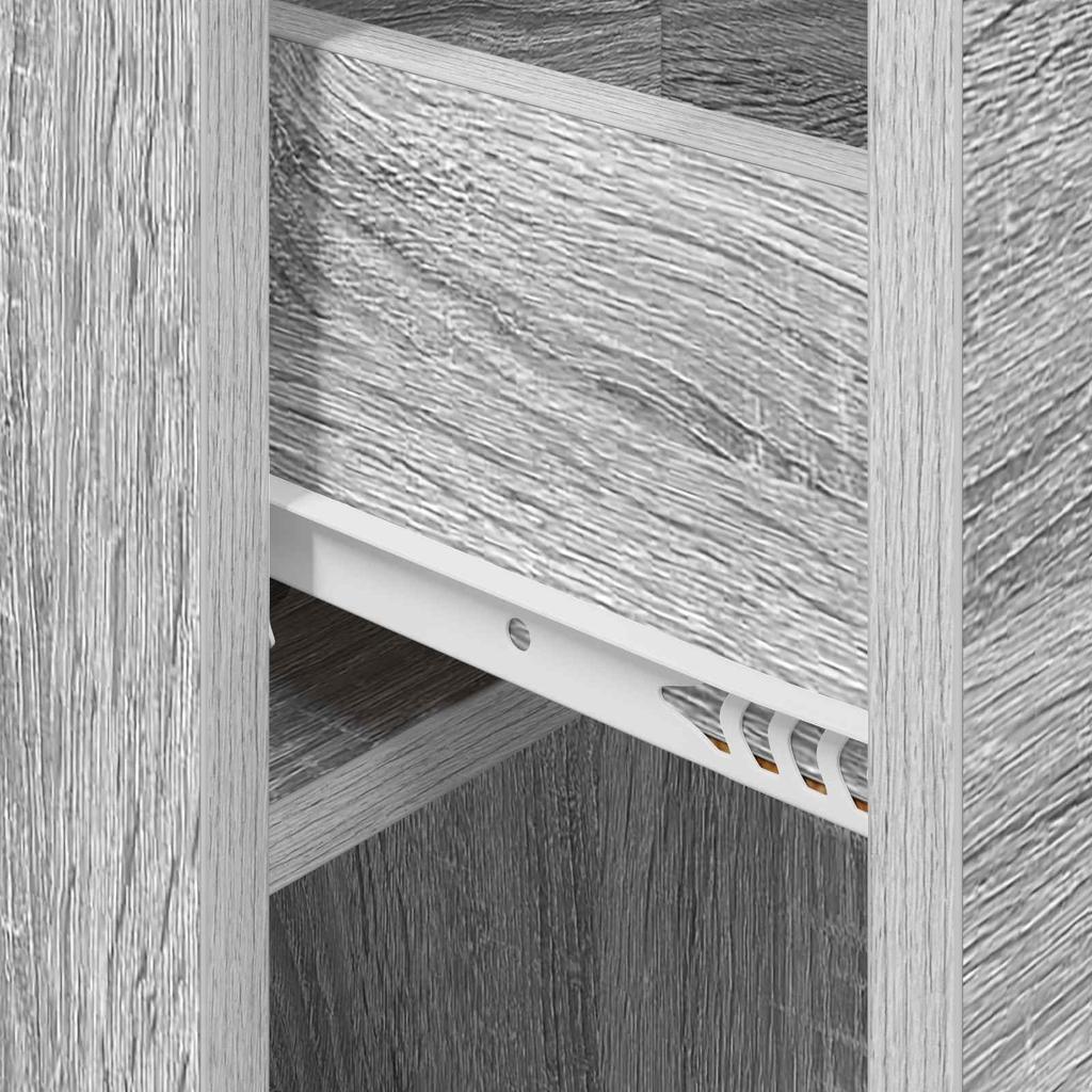 Bedside Cabinet Grey Sonoma 29 x 31.5 x 49 cm Engineered Wood
