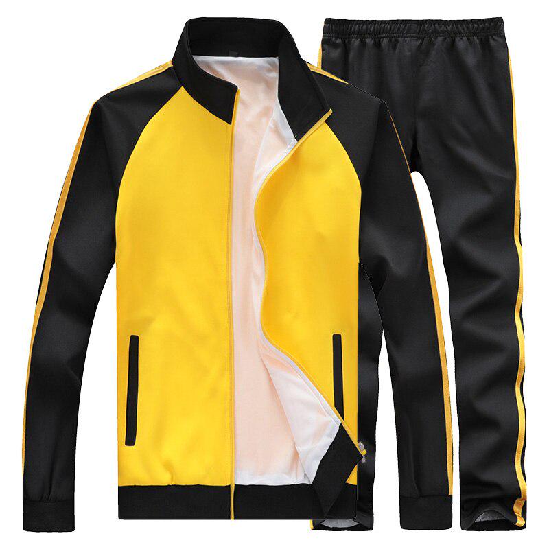 

Мужская спортивная одежда для пар, комплект из 2 предметов, мужская спортивная одежда для тренировок, мужская спортивная одежда для фитнеса XS жёлтый