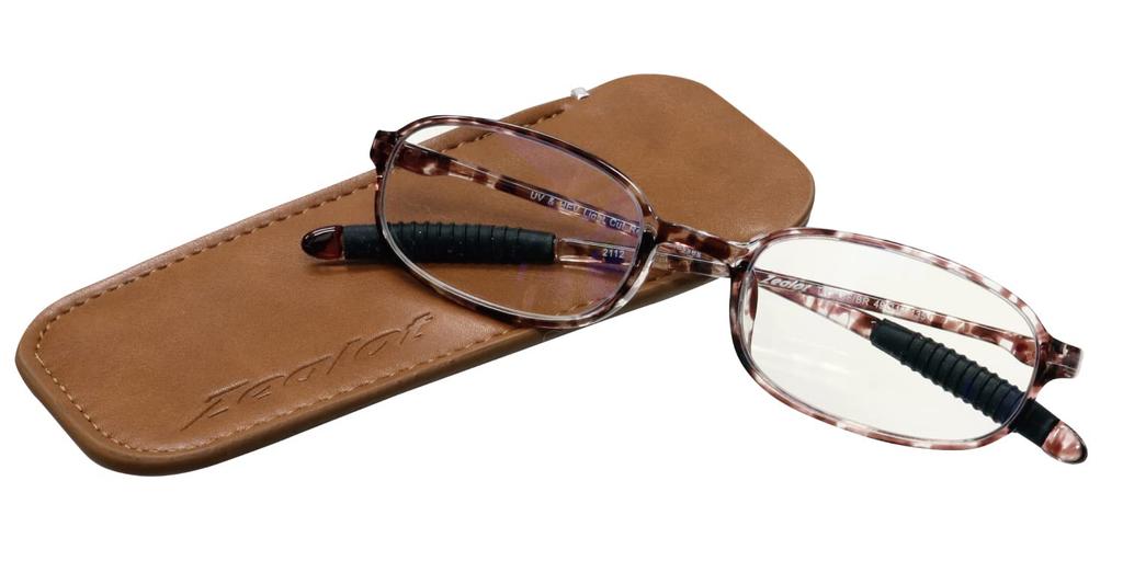 Zealot TR258FBR35 Reading Glasses for Women and Blue Light UV with Brown Demi [Zealot] Men, Portable, 3.5mm, TR-90, Cut, Cut, Case, TR-258F +3.50