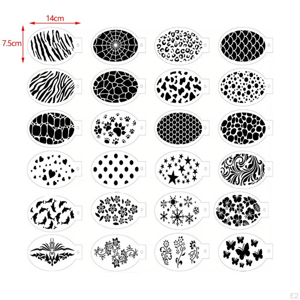 Face Paint Stencils, Body Painting Template Durable, Masquerade Festivals Portable Carnivals Party