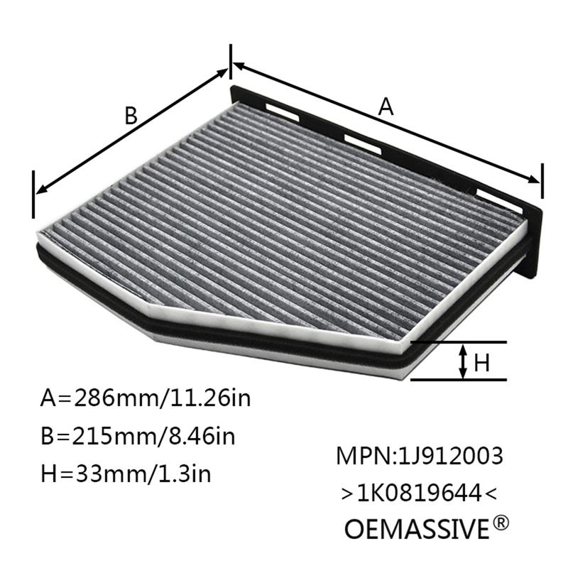 Car Pollen Cabin Air Filter For Seat Alhambra Altea Leon Toledo 2007 2008 2009 2010 2011 2012 1K0819644 1K0819644B 1K1819653A
