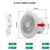 Ventilator 15W 4''6'' Exhaust Fan Adjustable Speed Duct Fan Kitchen Airflow Attic Pipe Ventilation Extractor Air Cleaning Fan