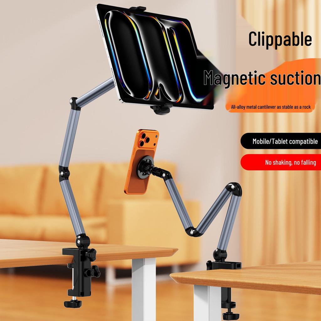 Adjustable Tablet & Phone Holder Stand for Home, Study, Live Streaming, and Binge-Watching