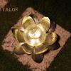 Luce solare a forma di loto, accensione/spegnimento automatico, IP55, impermeabile, design wireless, lampada solare da giardino, prato, patio, decorazione per esterni