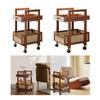 2 Tier Mobile Cart for Storage And Organization with Wheels Living Room