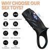 Vibrating Cock Ring with Couples Resonance - Erection Enhancer & Delay Ring for Men, Remote Control Couples Vibrator, Pleasure Ring for Him