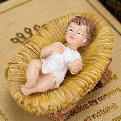 Weihnachten Baby Jesus Christus in Krippe Weihnachtskrippe Baby Jesus Figuren Set Kirche Krippe Bastel Dekoration