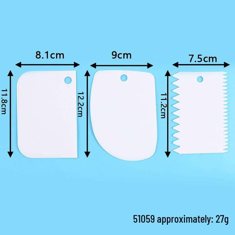 Multifunctional Cake Scraper Set: 6-Piece and 3-Piece Triangular & Cream Scrapers
