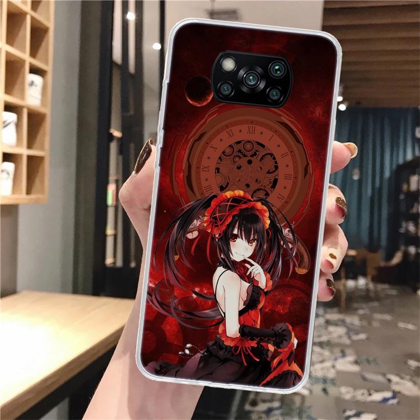 Date A Live Tokisaki Kurumi Soft Phone Case For Xiaomi Poco X3 X5 X6 X7 Pro X4 NFC F7 Ultra F6 F5 M6 M5S M4 M3 F4 Gt F3 Fundas C