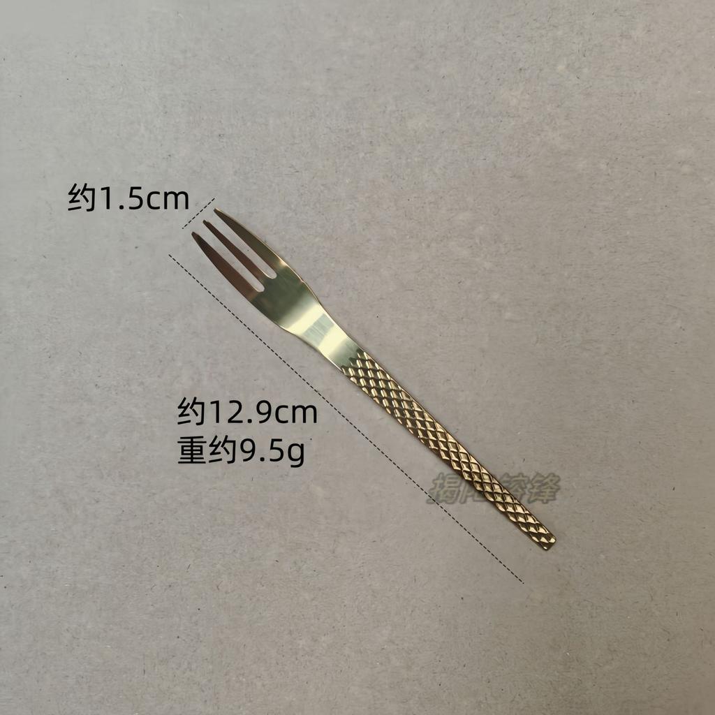 304 stainless steel hammer pattern Japanese dessert spoon, household bird's nest cake fruit fork teaspoon coffee ice cream spoon