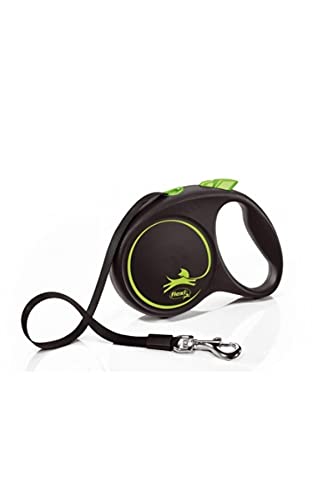 Flexi Black Design Tape, Large (Under 50kg), 5m, Green [Dog Lead]