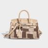 Niche Retro Birkin Bag for Women 2025 New Denim High-Quality Texture Color-Block Stitching Handbag Shoulder Crossbody Bag