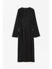 H M Satin Wrap Style Dress Black 1167432001