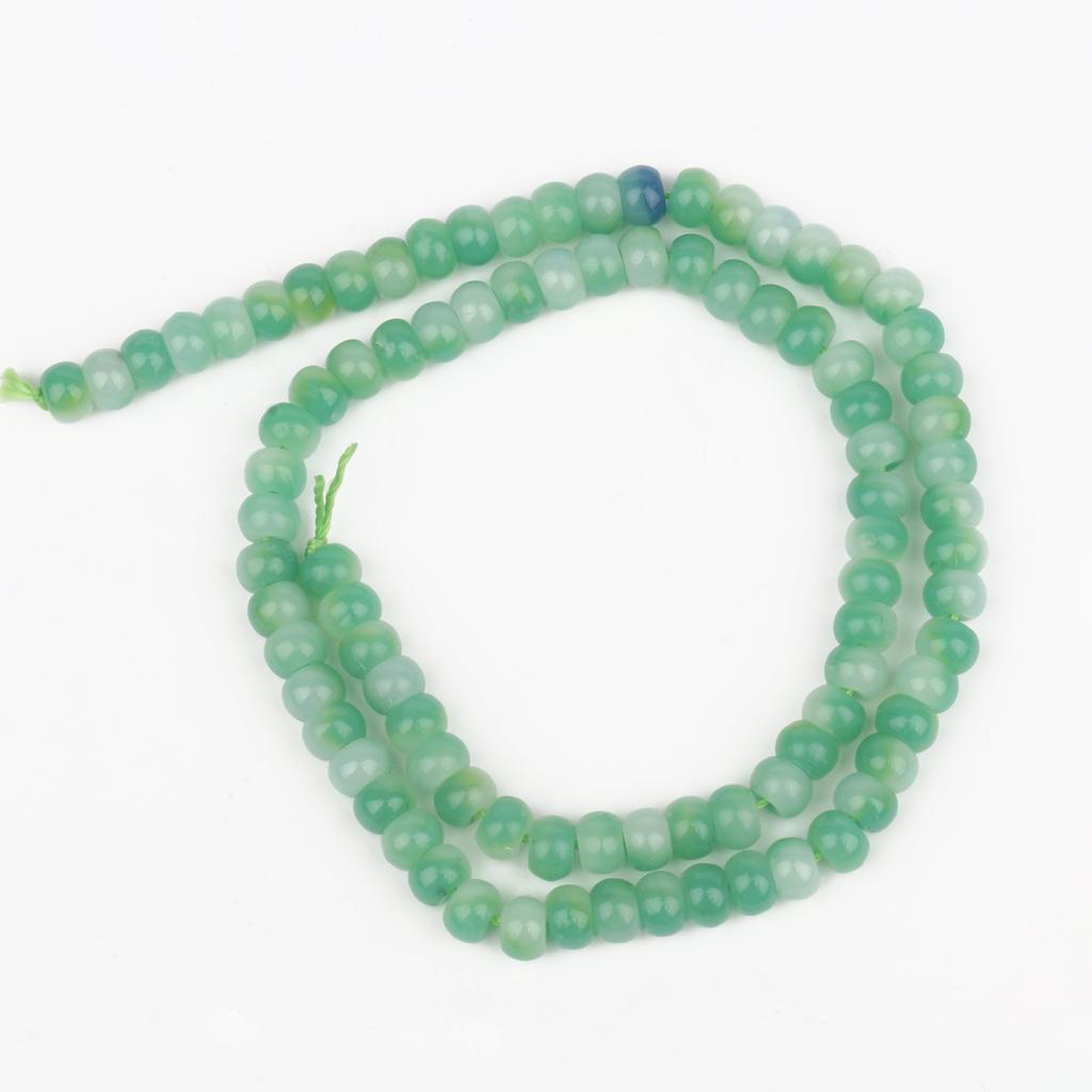 4x6mm 1pcs Natural Stone Beads Gradient Color Jades Chalcedony Abacus Loose Rondelle Beads For Jewelry Making DIY Earrings Bracelet