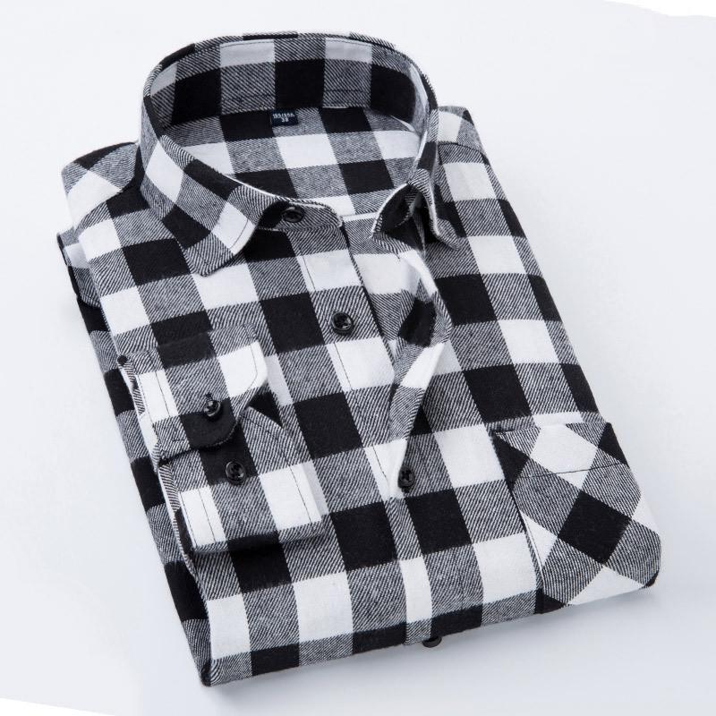 Plaid Shirt 2026 New Autumn Winter Flannel Red Checkered Shirt Men Shirts Long Sleeve Chemise Homme Cotton Male Check Shirts