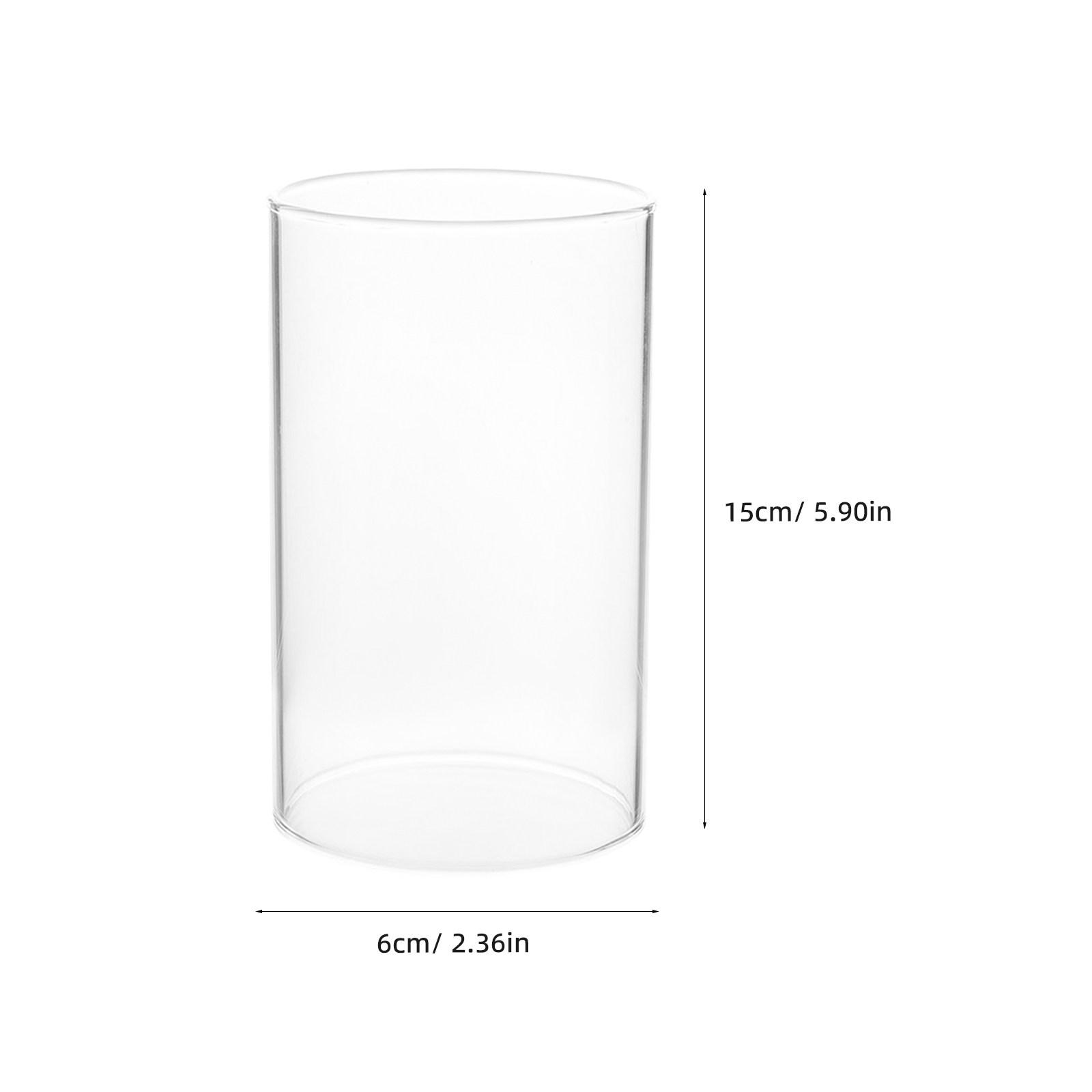 

High Quality Clear Glass Cylinder Cover for Pillar Candles Elegant Shade Windproof Protector Romantic Table