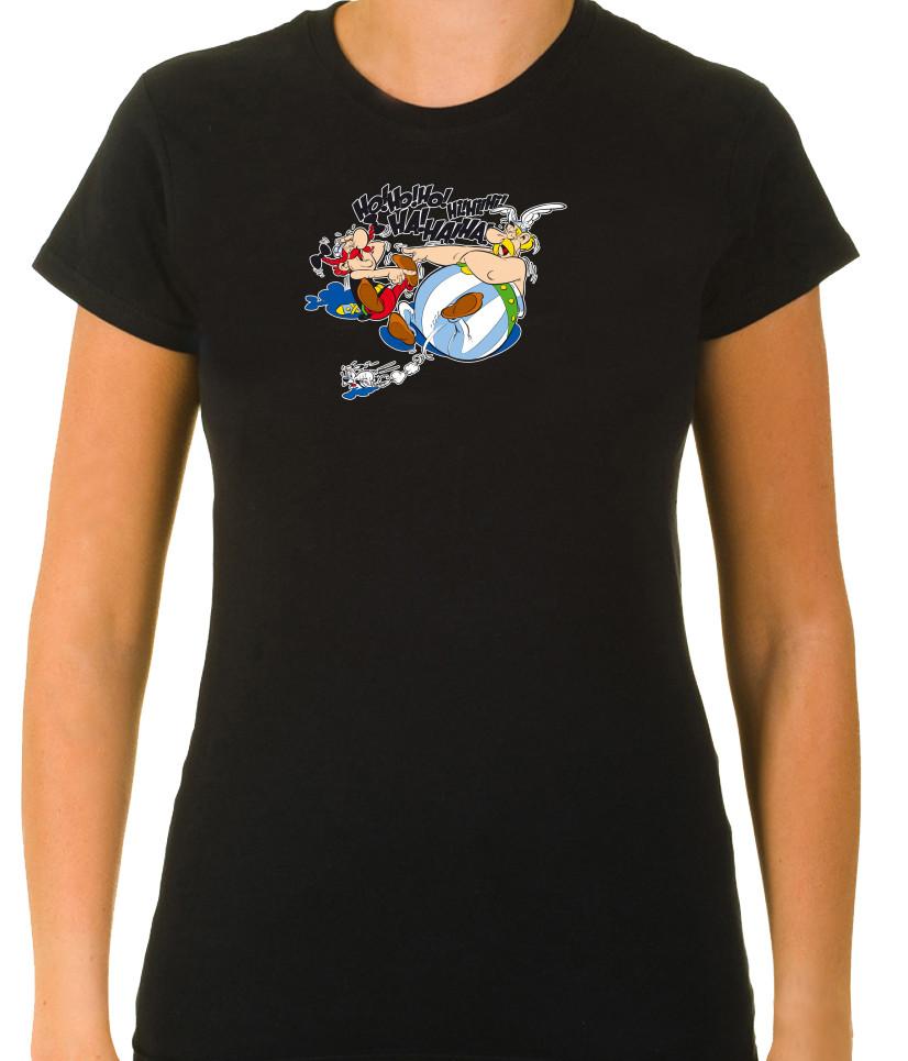 

Asterix and Obelix Funny Characters 3/4 Short Sleeve T Shirt Woman F075 4XL