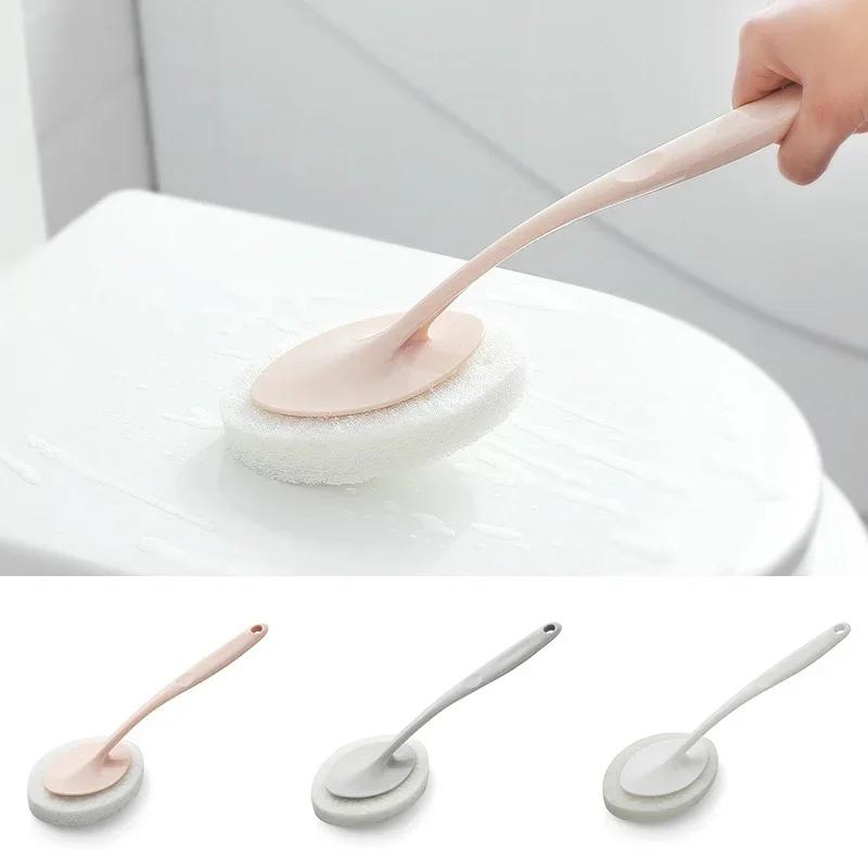Portable Toilet Brush Multifunction Sponge 1pcs Long Handle Bathtub Floor Home Cleaning Bathroom Home Accessories Items Supplies