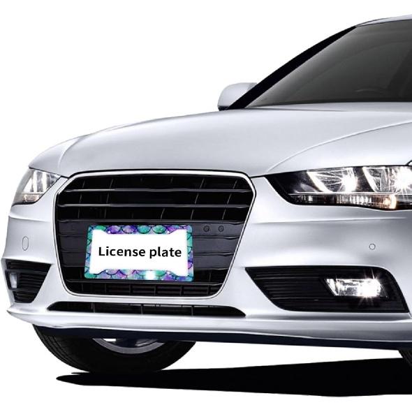 Mermaid License Plate Frame 2 Pack Universal US Car Plate Holder Cover Accessories Decor With Screw For Women Man 12.3 X 6.3 Inch