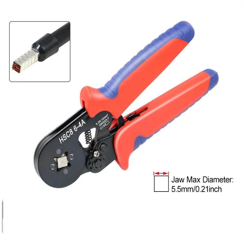 Ferrule Crimping Tool, Self-Adjusting Hexagonal Wire Crimper Plier Ye 16-6E For Awg 20-5(0.5-16Mm²) ,Ratchet Wire Crimping Tool