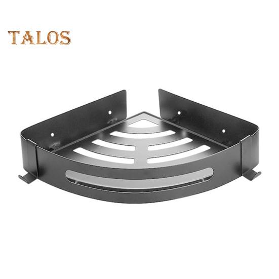 Platzsparendes Eck-Duschregal, Badezimmerregal, ohne Stanzungen, einfache Installation, 2 Haken, Badezimmer-Eckregal