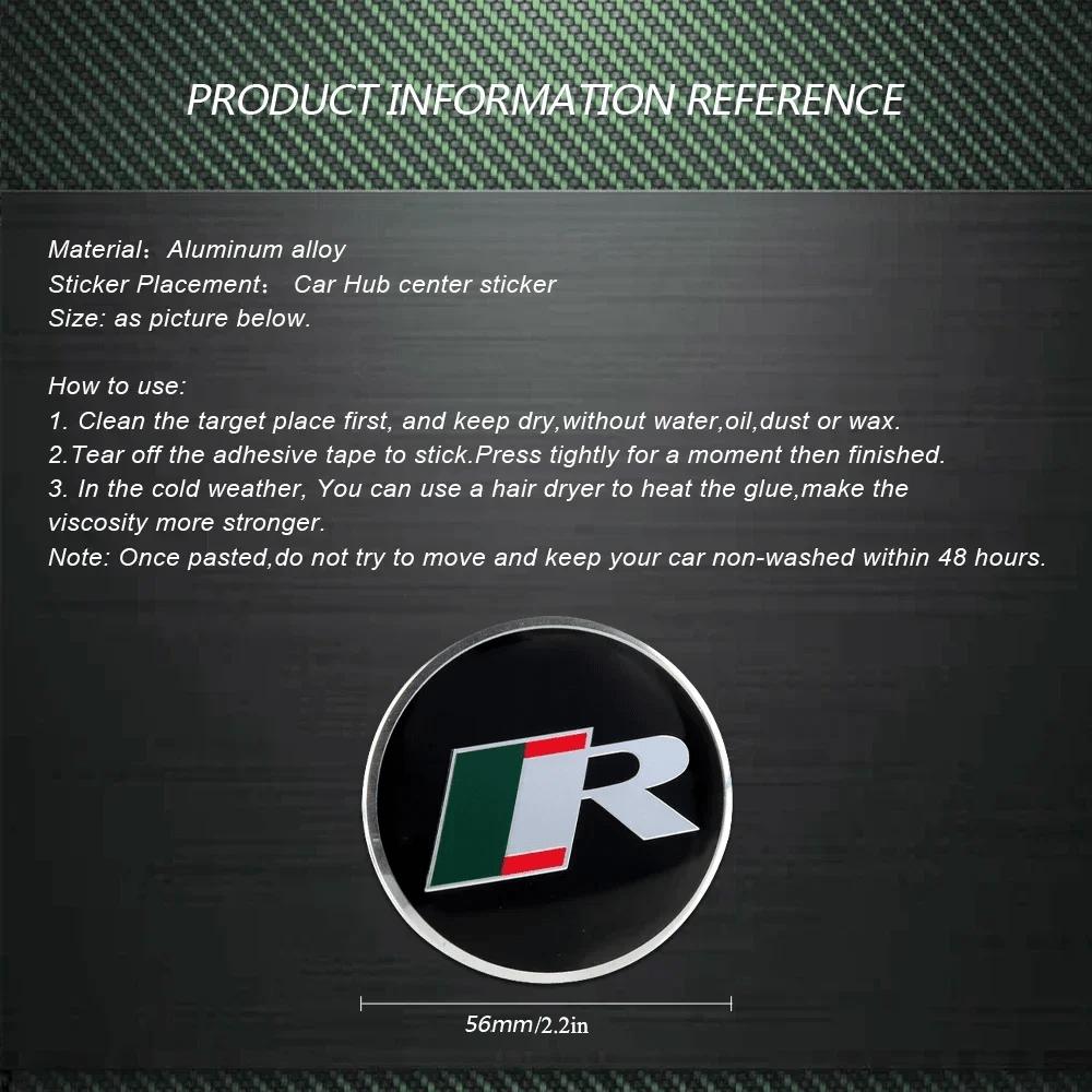 4 stuks 56 mm R Logo Auto Midden Wielnaafdoppen Cover Embleem Sticker voor R X-TYPE F-TYPE XE XF XJ XJR XFR Auto Styling Accessoires