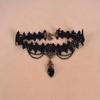 Vintage Heart Pendant Short Clavicle Chain Braided Choker Gothic Necklace Accessories For Women