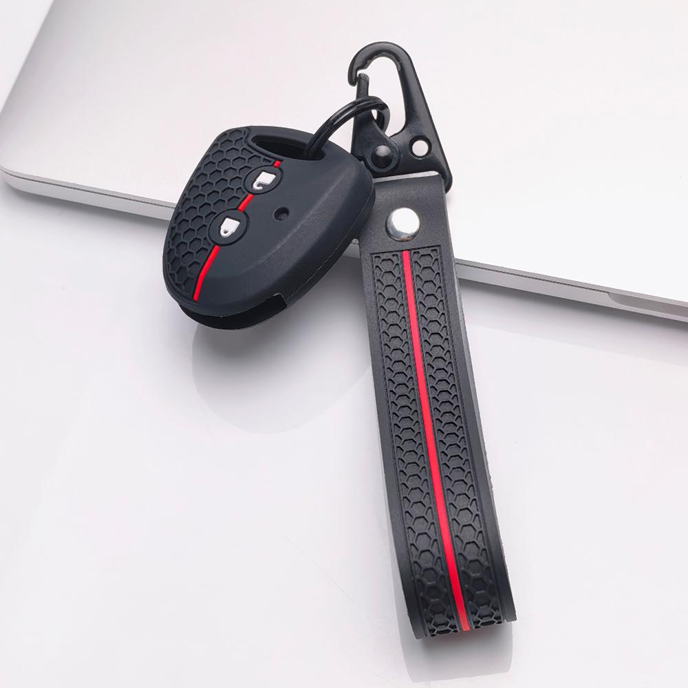 Key Cover for Toyota Hilux Yaris Corolla Rav4 Vigo Vitz Echo Classic with Keychain Anti-Scratch Guard Shockproof Protection Soft Grip Texture