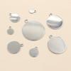 Stainless Steel Polished Tag Charms: 6-25mm Pendant for Necklaces & Bracelets