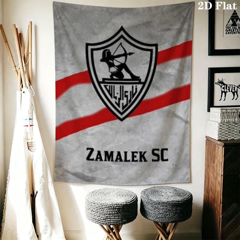 Zamalek SC Wall Tapestry Aesthetic Wall Hanging Printed Fabric Blanket Decorative Tapestries for Bedroom Living Room Home Decor