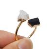 Stylish Irregular Druzy Stone Rings Open Finger Rings Adjustable Rings Ornament