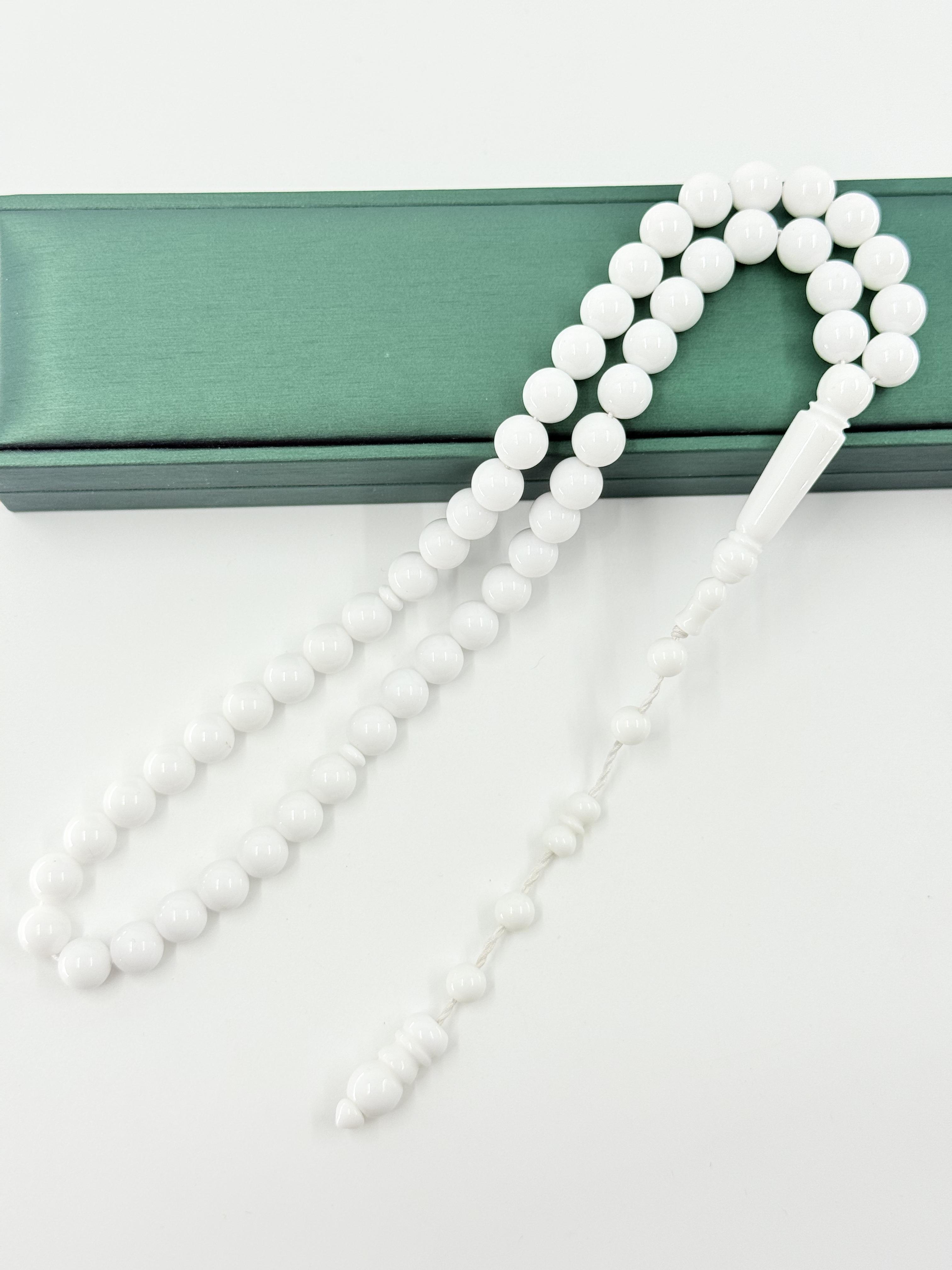 Muslim Prayer Beads Pilgrimage Beads 10mm 51pcs Islamic Bracelet Imam Syrup Kerbai Misbaha Taisbiha Subha Rosary 45cm&10mm белый