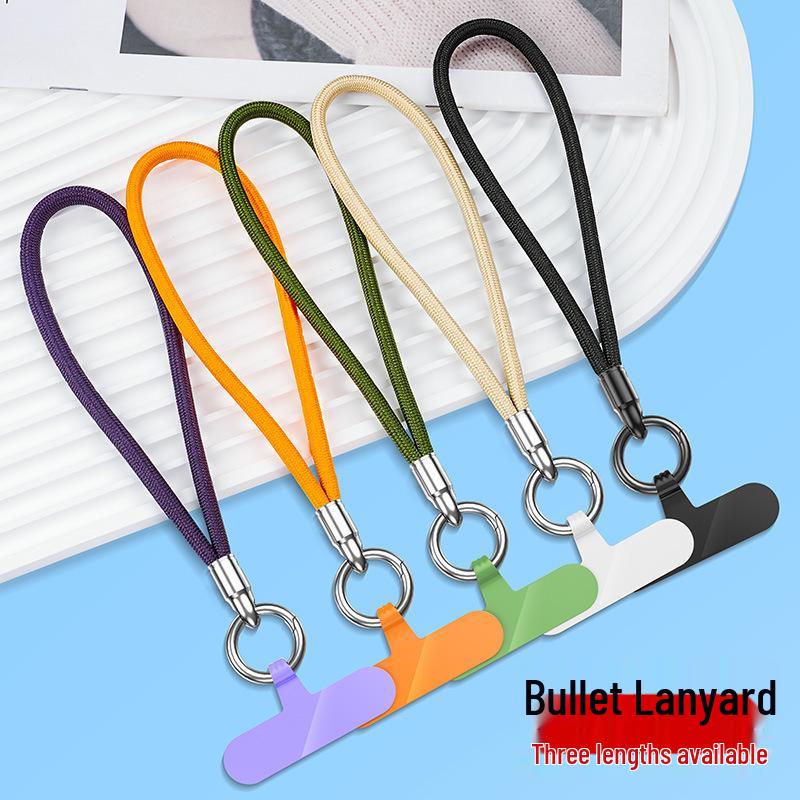 Wrist and Neck Mobile Phone Lanyard with Finger Ring and Anti-Drop Strap