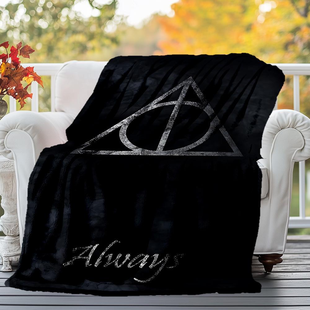 

1pc Deathly Hallows Always Outdoor Flannel Throw Blanket All Season Soft Warmth,Home Decor 1031135 80x120cm