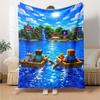 Minecraft Blanket Ultra-Soft Suitable for Office Chair Livingroom Seaside All-Season Use Modern Style Best Holiday Gift for Friends Family