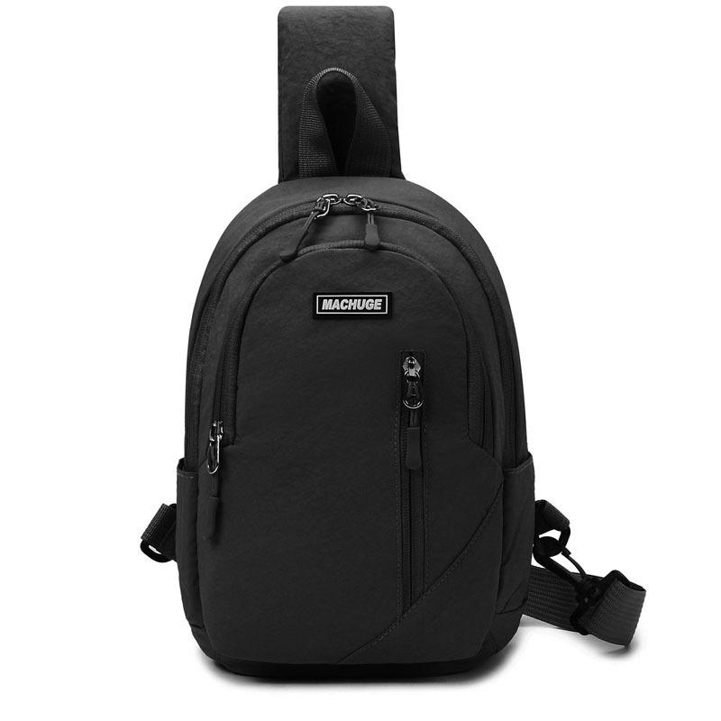 

Сумка через плечо Мужская студенческая большой вместимости для улицы, спорта, велоспорта, нагрудная сумка, Модный ультралегкий плечевой маленький рюкзак, Мужская сумка чёрный